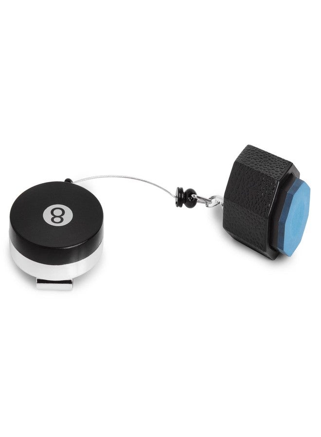 OKKO Retractable Octagon 8-Ball Chalker Billiard Pool Cue Chalk Holder with Belt Clip Black + 1 pc of Predator Chalk - Image 4