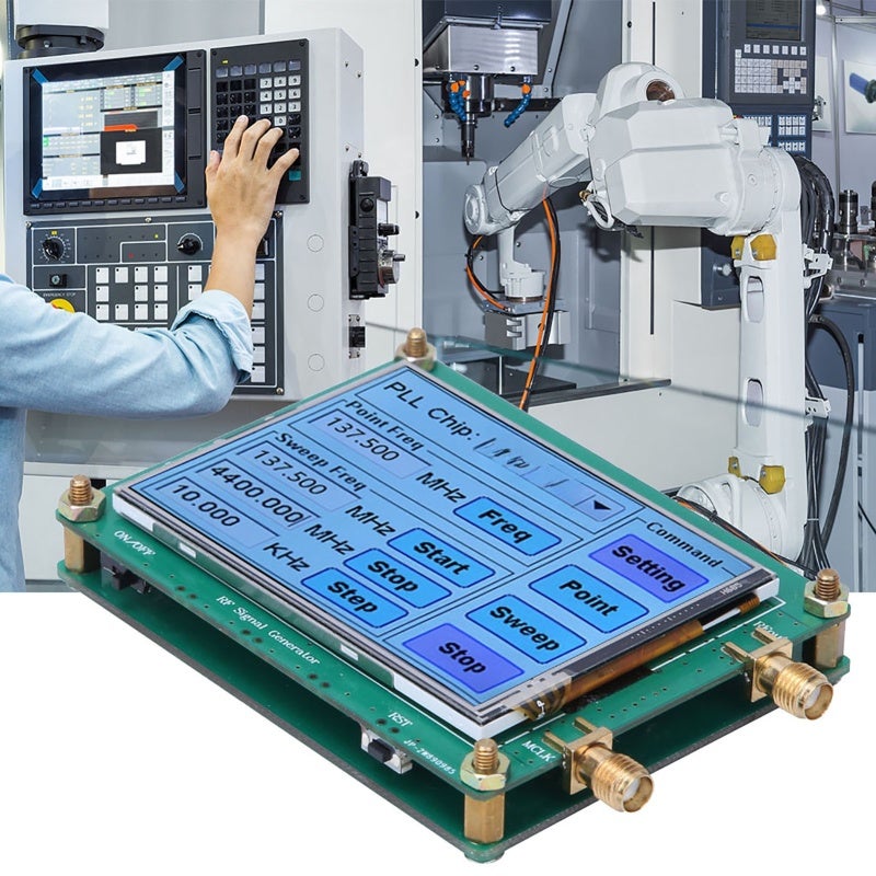 RF Signal Generator: Full Touch Screen - PC Control SMA Female Signal Source for Wireless Infrastructure, Test Equipment, Wireless Local Area Network - Image 1