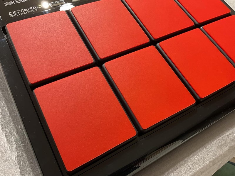 RHYTHM PRO Self Adhesive Silicon Rubber Patchment Set Of 8 Pcs For Roland Octapad SPD-30. Super look & Bounce, Ultimate Premium Quality Silicon, Protect Your Octapad From Hard Hitting.(RED) - Image 4