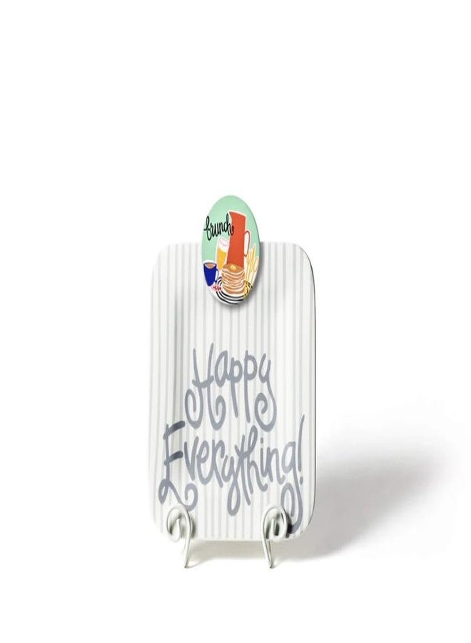 Happy Everything Stone Skinny Stripe Mini Platter - Image 1