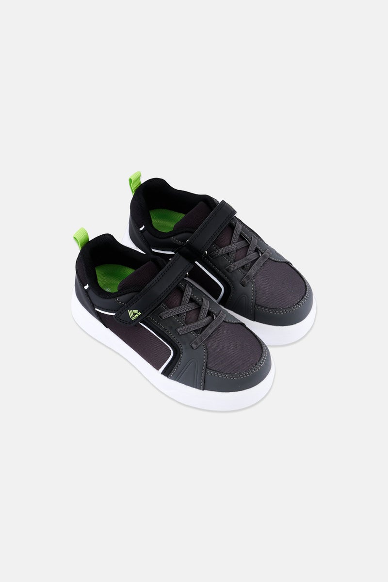 RBX Kids Boy Velcro Closure Outdoor Shoes, Dark Grey - Image 4