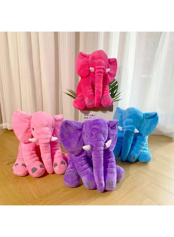 Purple Plush Elephant Toy Soft Cuddly Companion For Halloween Thanksgiving Christmas Gifts - Image 2