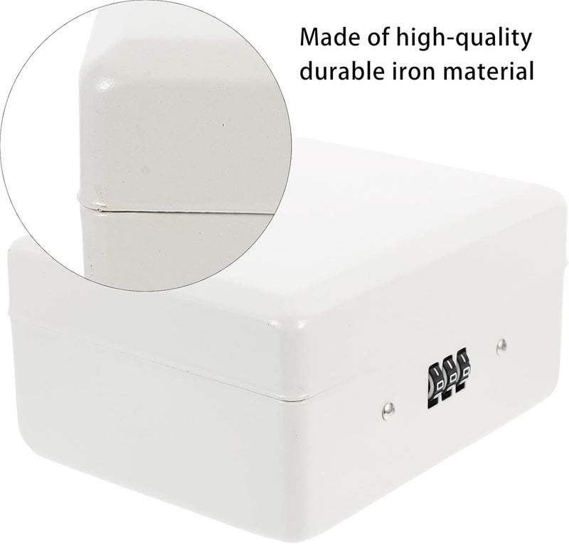 ABOOFAN Wall Mounted Key Management Box with 6-Slot Code Lock White Key Security Cabinet for Home and Office and Organization - Image 4