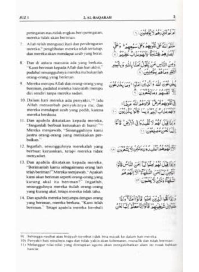 The Holy Quran and its translation into the Indonesian language Small size 14x20 - Image 2