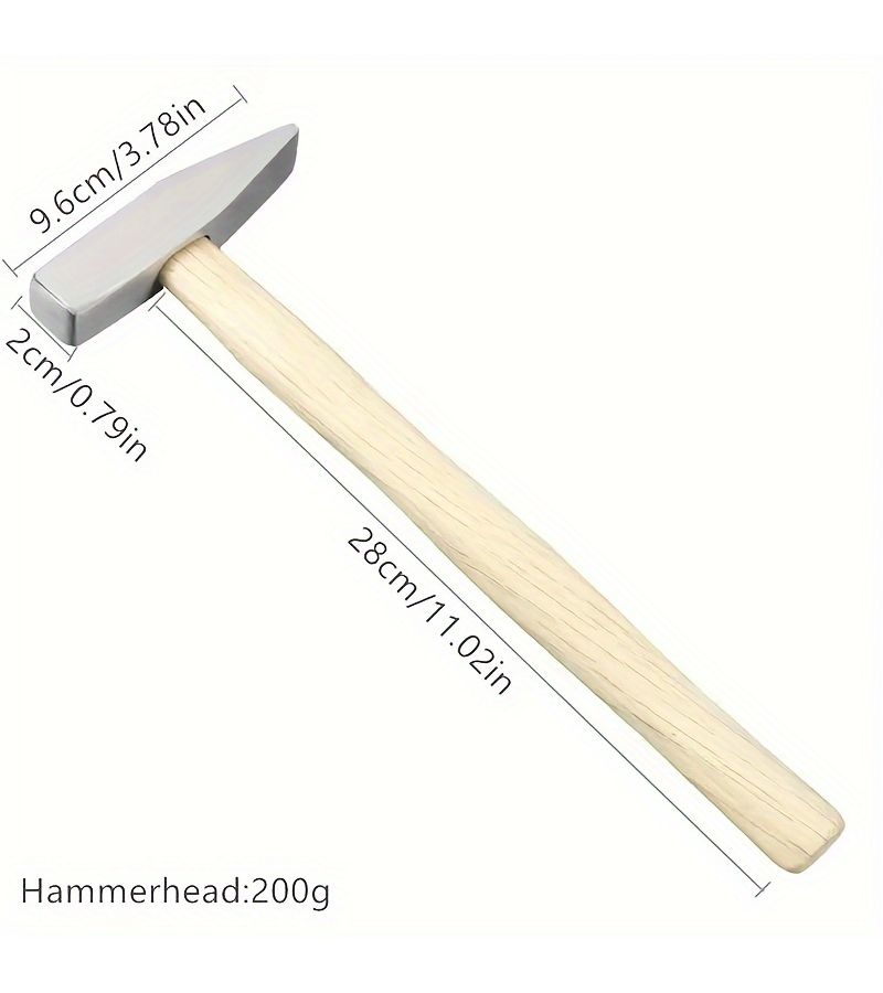 Wooden Handle Duckbill Flat Head Pliers Hammer 10.58oz Home Renovation Tool - Image 4