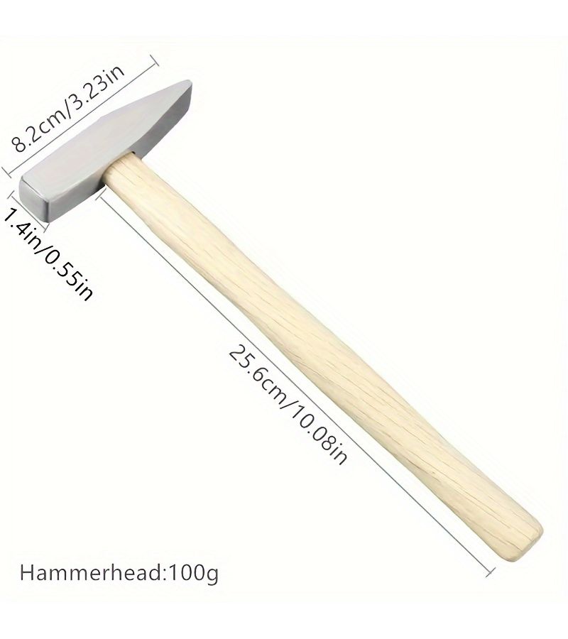 Wooden Handle Duckbill Flat Head Pliers Hammer 10.58oz Home Renovation Tool - Image 2