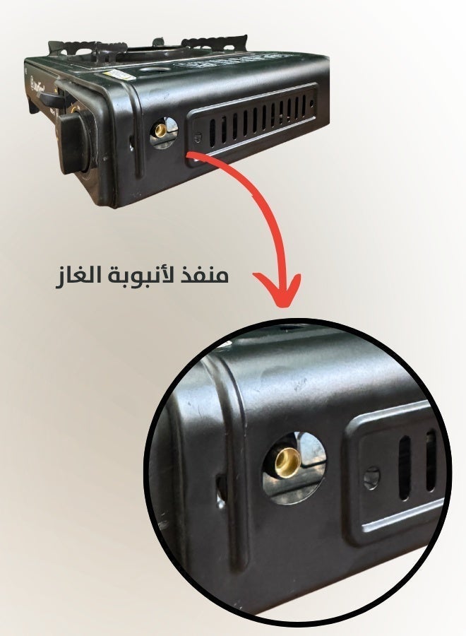 بيست كامب موقد غاز للرحلات عين واحدة, خفيف الحمل , مع شنطة - Image 2