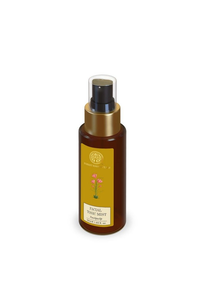 Forest Essentials Travel Size Facial Tonic Mist Panchpushp Refreshing Face Toner For Pore Tightening And Hydration Alcoholfree Toner For Glowing Skin 50 Ml  - Image 2