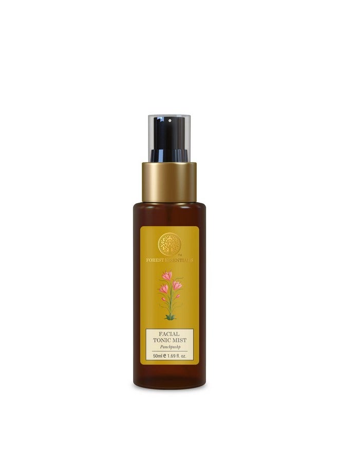 Forest Essentials Travel Size Facial Tonic Mist Panchpushp Refreshing Face Toner For Pore Tightening And Hydration Alcoholfree Toner For Glowing Skin 50 Ml  - Image 1