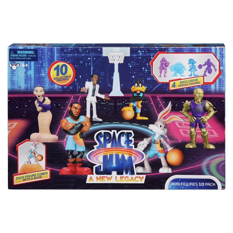 Space Jam Moose Toys : A New Legacy - 2 Collectible 10 Pack Mini Figures with Basketball Bases |  Exclusive, Multicolor (14616) - Image 2
