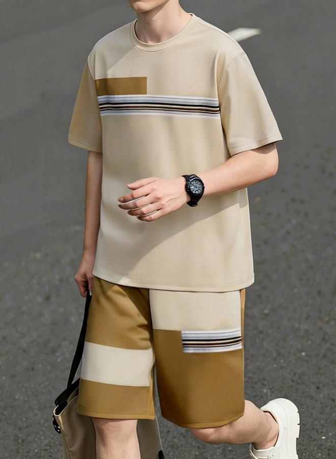 تايك تو مجموعة من تيشيرت بياقة دائرية وشورت للرجال - Image 5