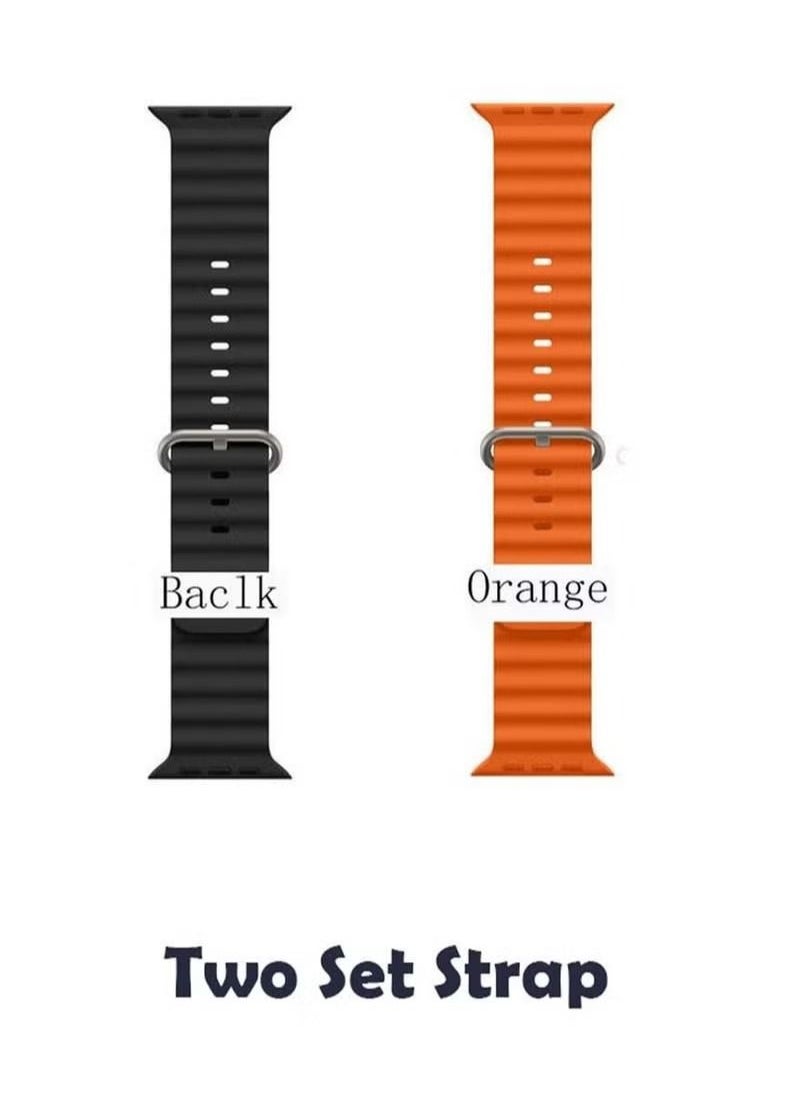 G-Tab - G-Tab Smart Watch Bluetooth Watch Wireless Charger Amoled 2.02 Inch HD Full Screen Display Smartwatch Ultra With Dual Watch Strap for Men and Boys - Image 1