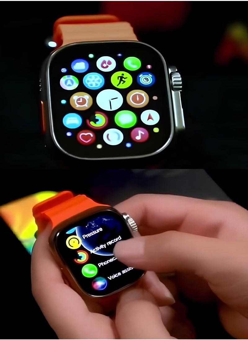 G-Tab - G-Tab Smart Watch Bluetooth Watch Wireless Charger Amoled 2.02 Inch HD Full Screen Display Smartwatch Ultra With Dual Watch Strap for Men and Boys - Image 1