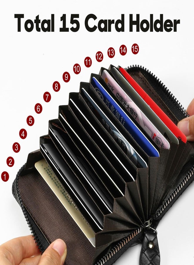 Amazerbst 2 Pack Credit Card Holder, Credit Card Wallet, Gift Card Holder for Women Men, Leather - Image 3
