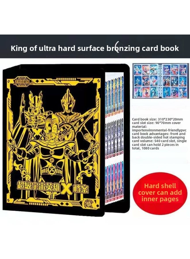 كتاب مجموعة بطاقات ألترامان الفاخر، مذهب جيوجونج، كتاب بطاقات كبير ذو أوراق قابلة للفك، بطاقات فلاش أصلية من ستار، ألعاب أطفال