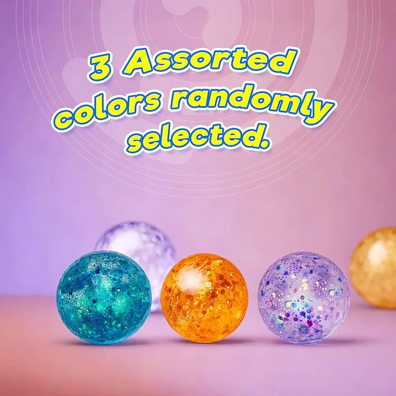 Ja-Ru Sqweezy Glitz Ball (1 Ball Assorted) Sparkle Filled Squishy Toy for Boys & Girls. Stretchy Ultra Squish Feel Fidget for Kids, Teen, & Adult. Irresistible Sensory Relief Party Favor. 4534-Glitz-1 - Image 5