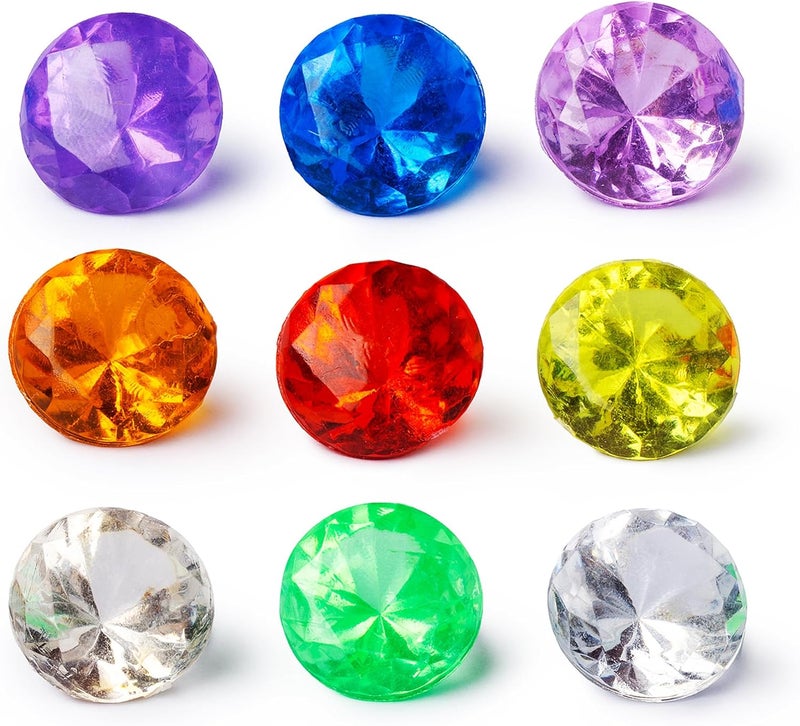Entervending إنترفيندينغ أحجار كريمة ماسية كبيرة للحرف اليدوية - 1.32 رطل أحجار في برطمان - حشو المزهرية - ديكور نثر الطاولة - صخور مزيفة لحوض السمك - مجوهرات للحرف اليدوية - Image 1