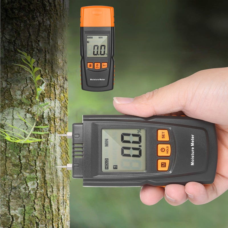 Digital Wood Meter Firewood Water Content Analyzer Humidity Tester Detecting 4 Tree Species for Woodworking Lumber Timber - Image 5