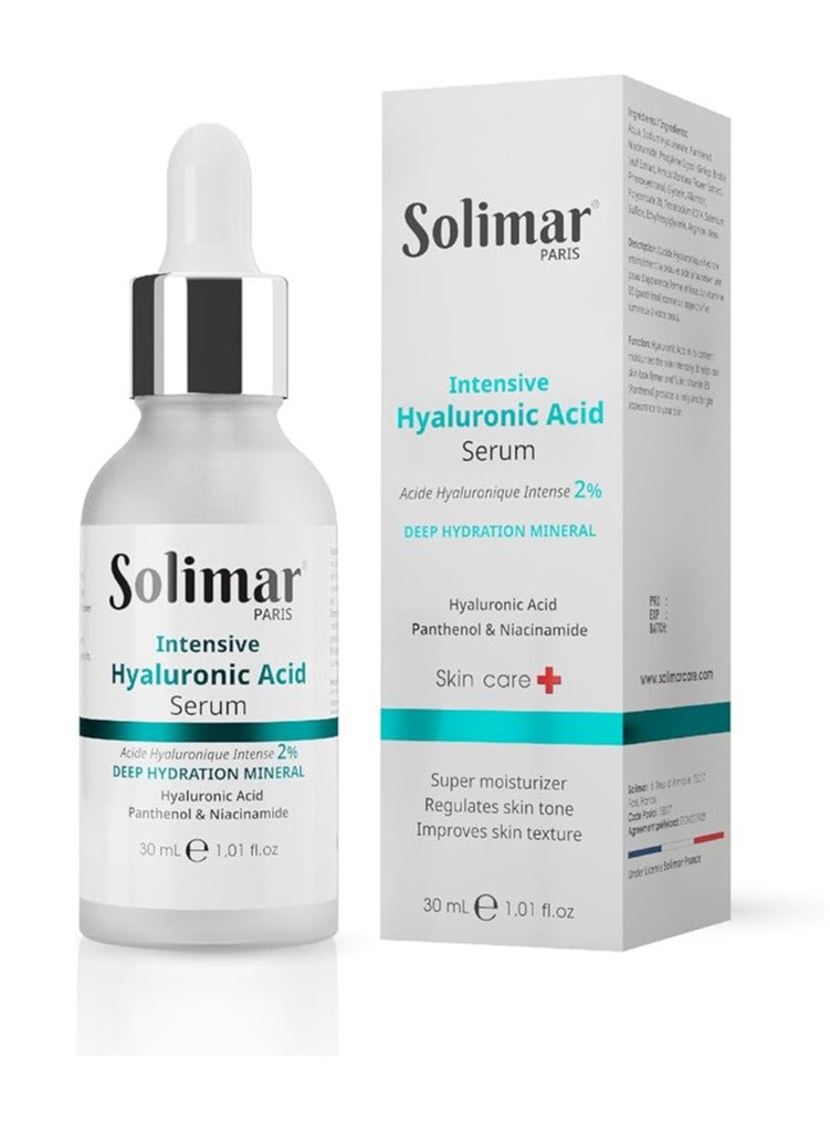 Solimar Paris Hyaluronic Acid Serum – Intense Hydration & Skin Plumping Booster, 30ml - Image 1