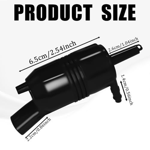 QBOONPT Windshield Washer Pump W/Grommet Replacement OEM#89025062 385-232316A 8-6710, Wiper Washer Fluid Motor Pump Compatible With Chevy, GMC, Oldsmobile, Buick, Cadillac, Pontiac - Image 2