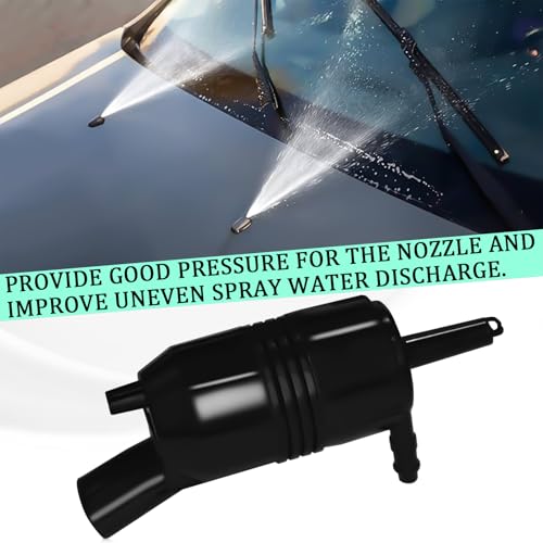 QBOONPT Windshield Washer Pump W/Grommet Replacement OEM#89025062 385-232316A 8-6710, Wiper Washer Fluid Motor Pump Compatible With Chevy, GMC, Oldsmobile, Buick, Cadillac, Pontiac - Image 3