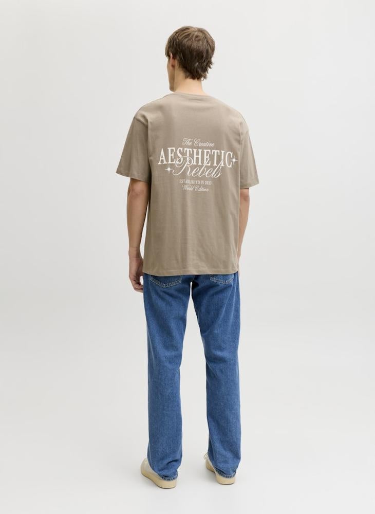 ج ج ريبل تيشيرت بطباعة نصية بقصة عادية وياقة دائرية - Image 2