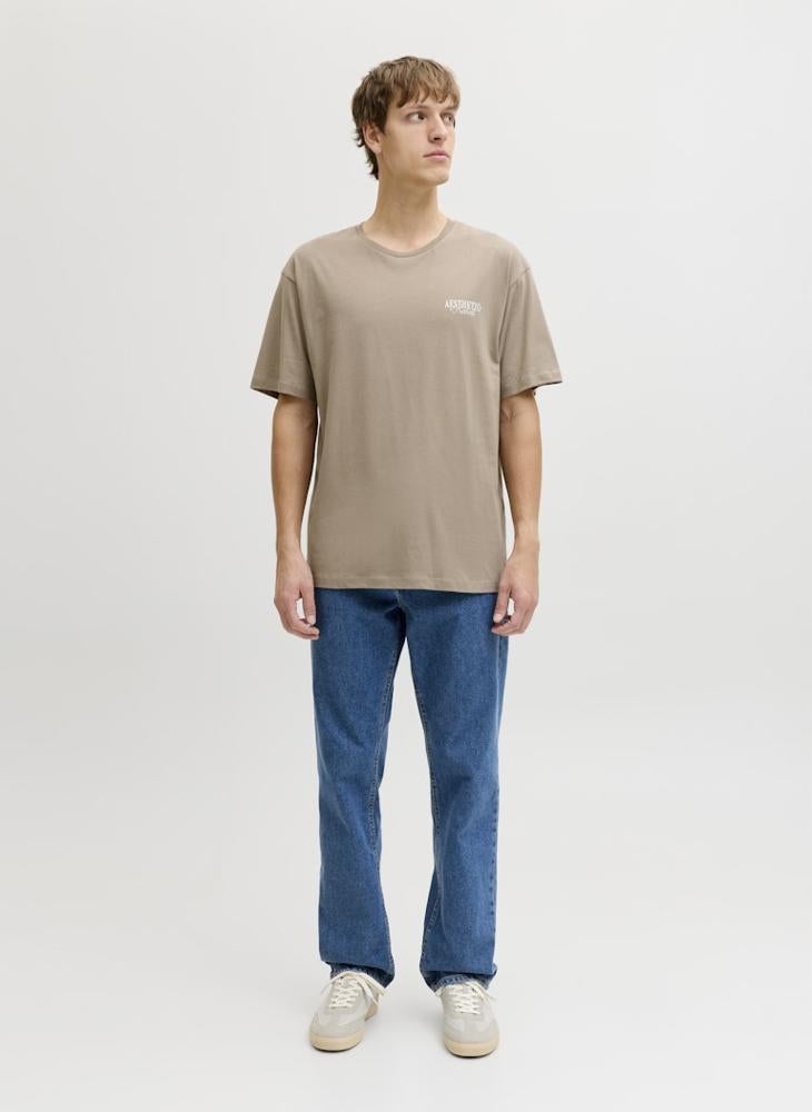 ج ج ريبل تيشيرت بطباعة نصية بقصة عادية وياقة دائرية - Image 4