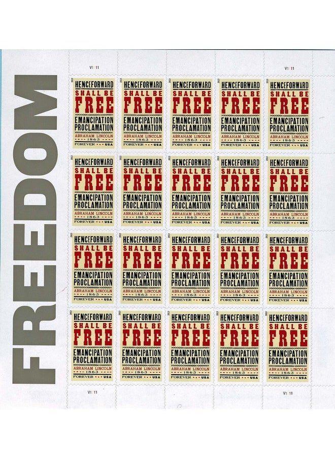 USPS Freedom Emancipation Proclamation Sheet Of 20 Forever Stamps Scott 4721 By Usps  - Image 1