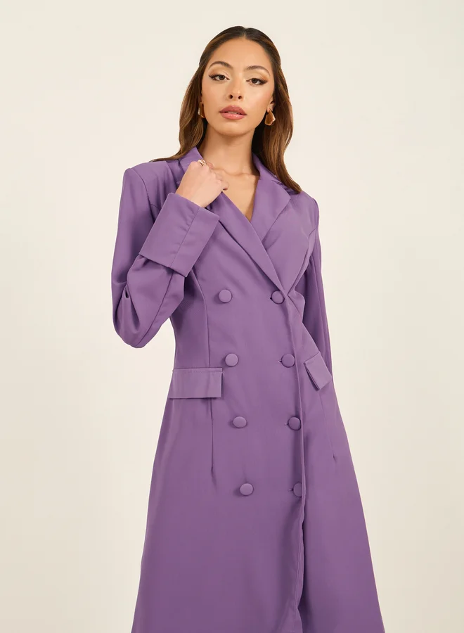 Styli Double Breasted Maxi Dress