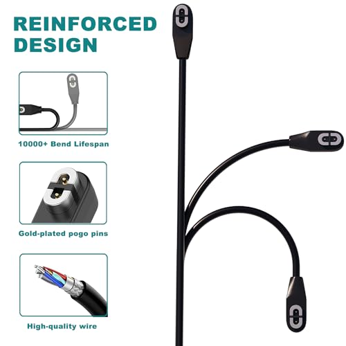 Verilux® Magnetic Charging Cable for Shokz Headphones Magnetic Charger Cord Perfectly Compatible with Aftershokz, Shokz OpenRun Pro, OpenRun, OpenRun Mini, OpenComm Bone Conduction Headphones - Image 4