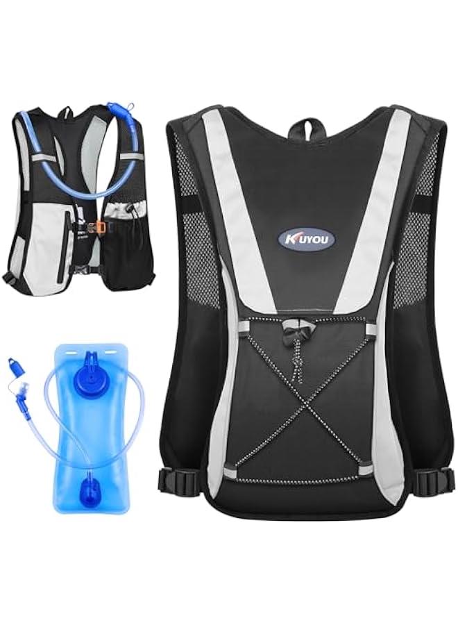 Arabest Running Hydration Vest - Lightweight Insulated Hydration Backpack with 2L Water Bladder, Adjustable Chest Straps and Reflective Water Backpack for Trail Running Marathon Race Hiking Cycling - Image 1
