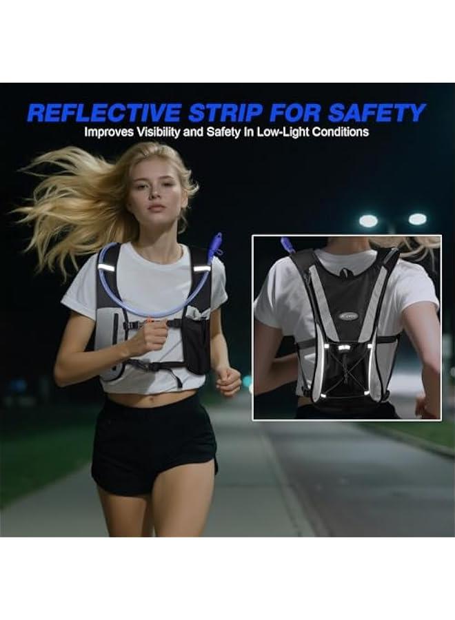 Arabest Running Hydration Vest - Lightweight Insulated Hydration Backpack with 2L Water Bladder, Adjustable Chest Straps and Reflective Water Backpack for Trail Running Marathon Race Hiking Cycling - Image 4