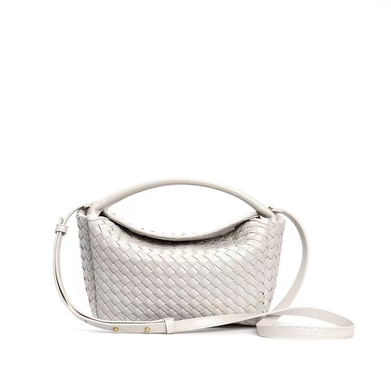 Commuter Ladies Handbag Genuine Leather Hand-Woven Lunch Box Bag Cowhide Shoulder Crossbody Women'S Bag - Image 2