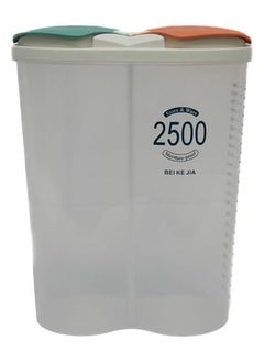 CATANES Clear Airtight Cereal Storage Food Container With Lids For Sesame Flour Dry Food 2500Ml - B 18x18x30 Cm Multicolour  - Image 1