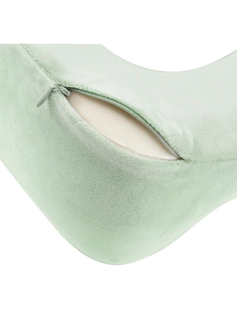 it Luggage it luggage Memory Foam Travel Neck Pillow Mint Green Weightless Breathable Fabric with Snap Closure  - Image 4
