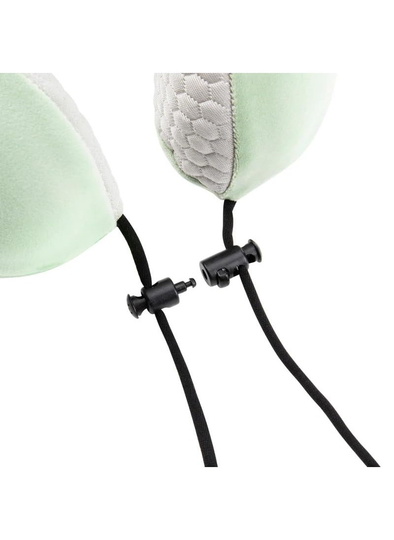 it Luggage it luggage Memory Foam Travel Neck Pillow Mint Green Weightless Breathable Fabric with Snap Closure  - Image 3