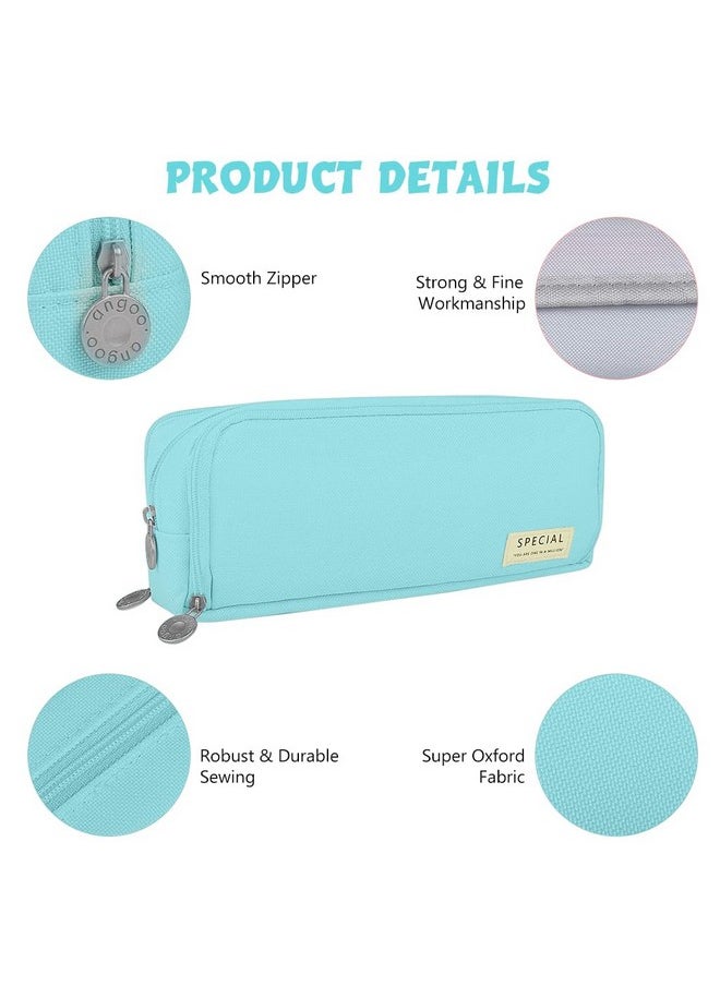 Zibuyu - Zibuyu® Pencil Box Boys Pencil Pouch for Girls Bring 3 Compartments Pen & Pencil Pouches Stationery Pouch Special Pencil Case for Kids Teenage Adults Women Men (Blue) - Image 1