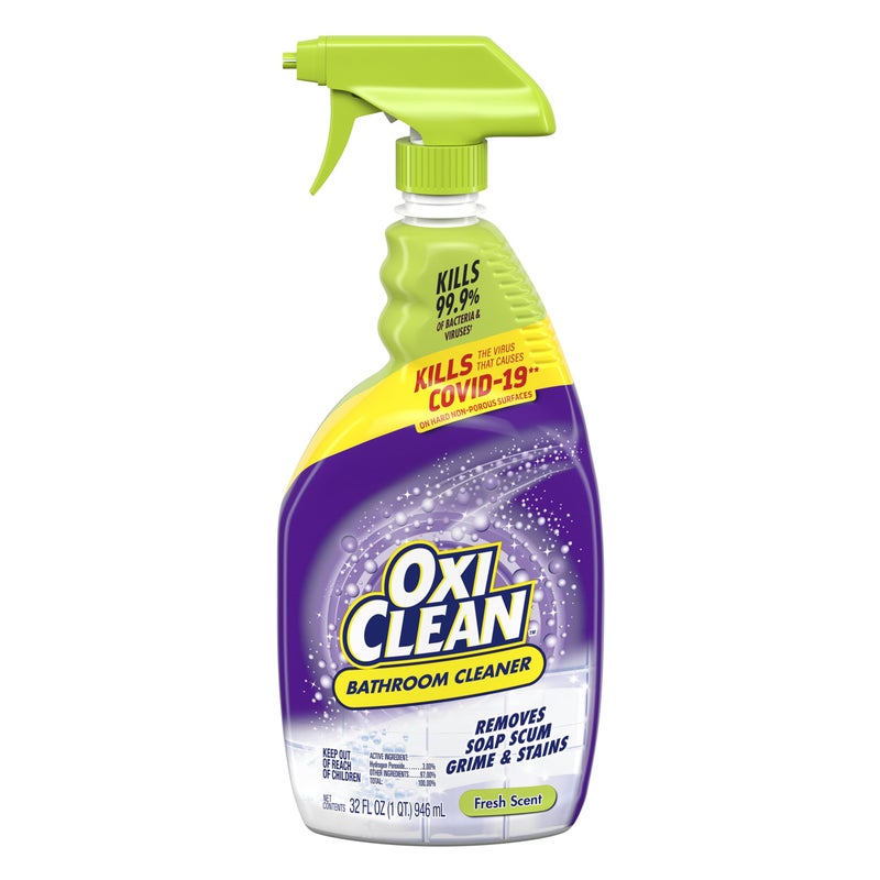 OxiClean Bathroom Cleaner, Shower, Tub & Tile, Powered by OxiClean Stainfighters, 32 oz - Image 1