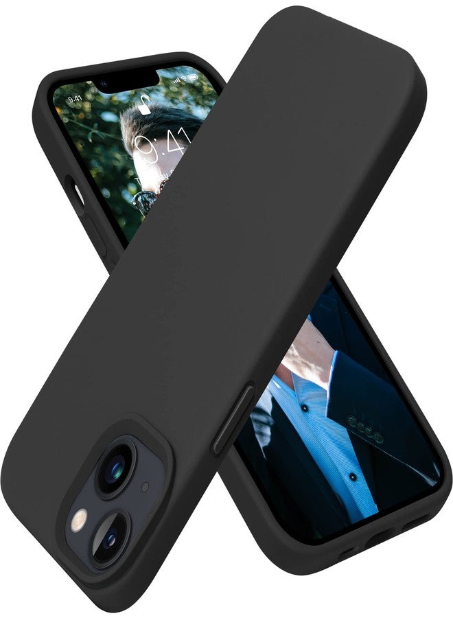 اوتوفلاي جراب هاتف OTOFLY مصمم خصيصًا لهاتف iPhone 13، جراب سيليكون مقاوم للصدمات، نحيف ورفيع لهاتف iPhone 13 مقاس 6.1 بوصة (أسود) - Image 1
