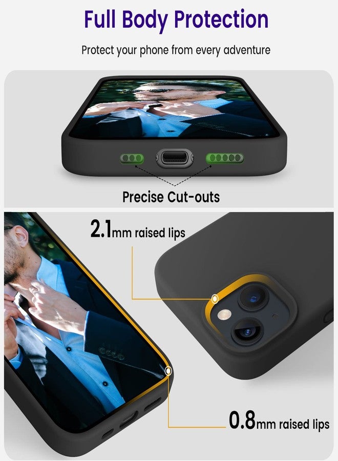 اوتوفلاي جراب هاتف OTOFLY مصمم خصيصًا لهاتف iPhone 13، جراب سيليكون مقاوم للصدمات، نحيف ورفيع لهاتف iPhone 13 مقاس 6.1 بوصة (أسود) - Image 3