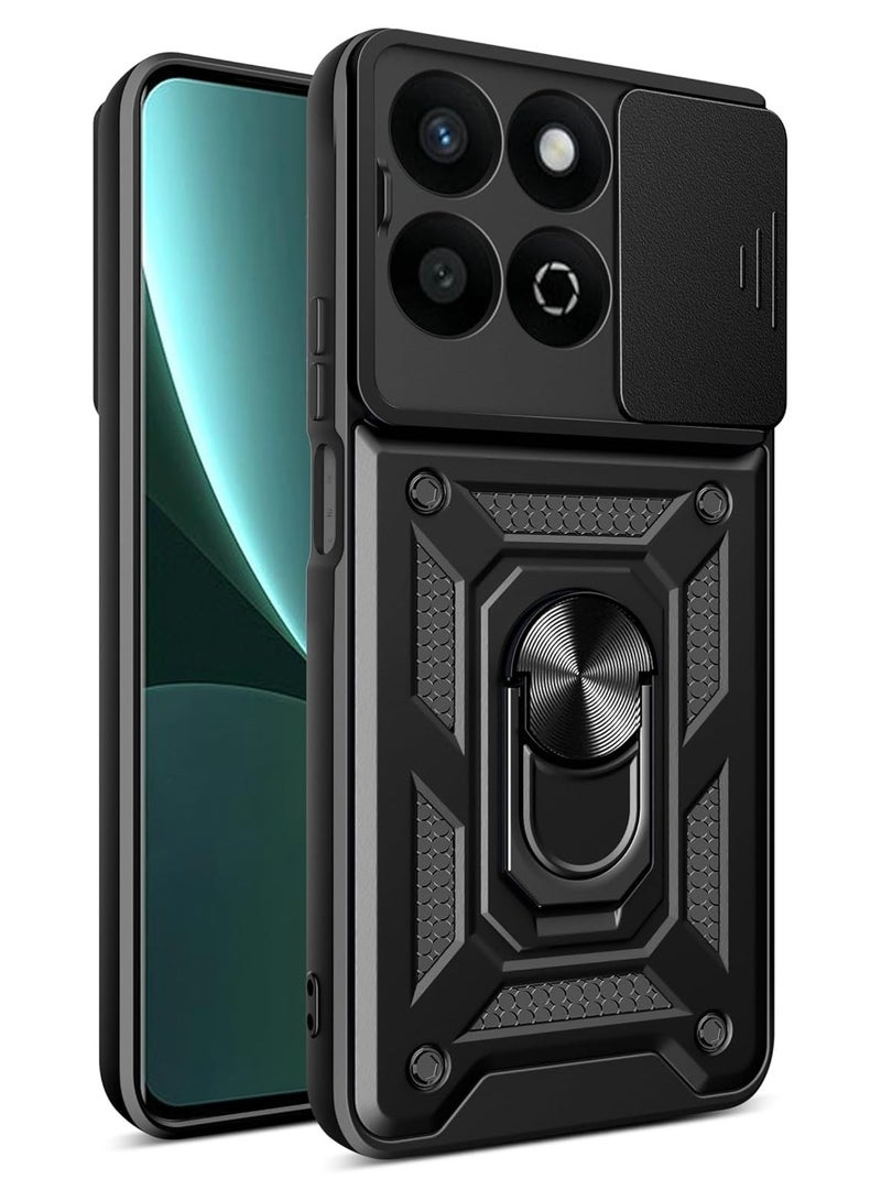 Phone Cover for Honor X7c 4G with Slide Camera Cover Drop Protective Phone Case with Magnetic Car Mount Holder - Image 1