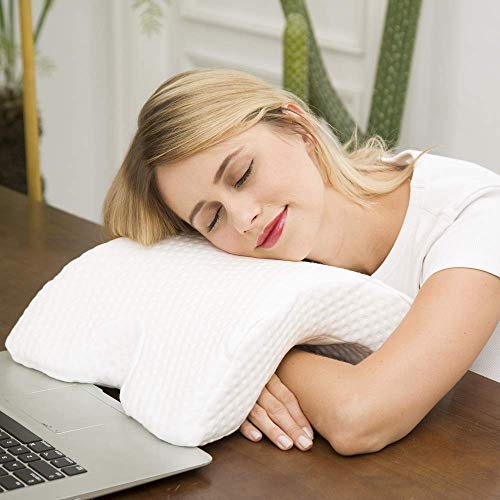 GION Tunnel Shaped Memory Sponge Orthopedic Pressure Free Pillow Back Support, Romantic Couple Sleeping Pillow | Head Improve Sleep Protect Arms, Anti-Hand Numb Pillow | Arched Memory Foam Pillow - Image 1
