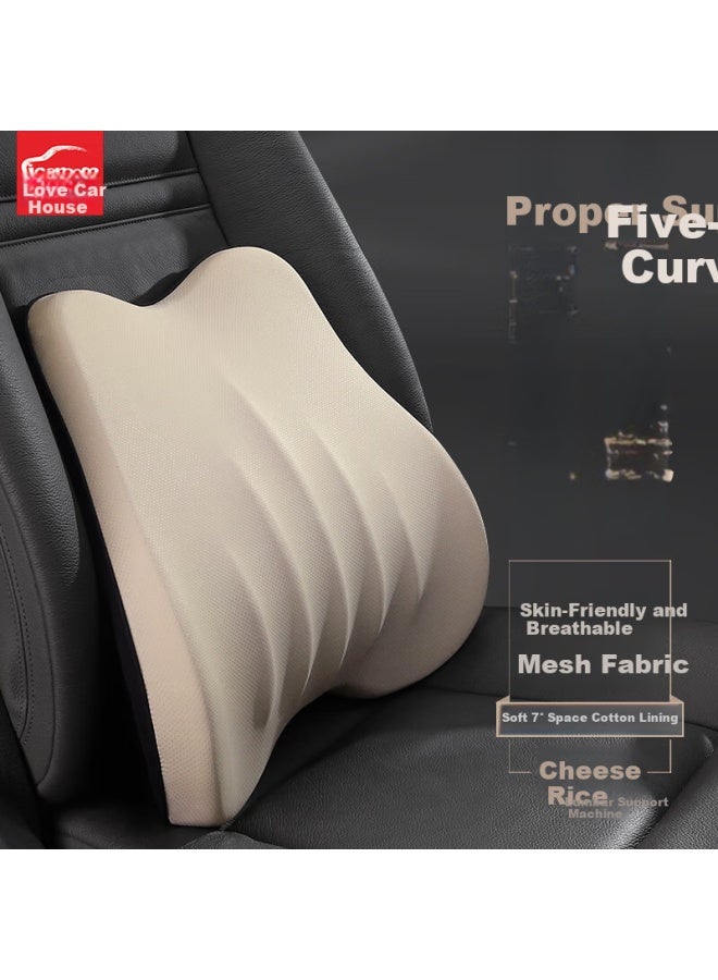 Icaroom Car Headrest And Lumbar Support, In-car Lumbar Support, Car Seat Headrest Neck Pillow, Back Support Cushion, Waist Pad, Lumbar Support - Image 4