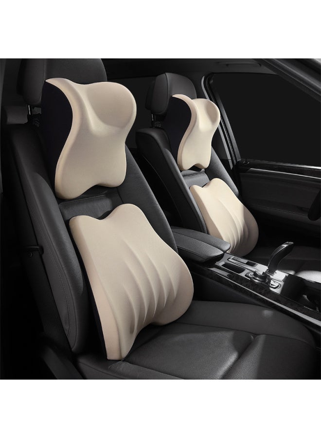 Icaroom Car Headrest And Lumbar Support, In-car Lumbar Support, Car Seat Headrest Neck Pillow, Back Support Cushion, Waist Pad, Lumbar Support - Image 5
