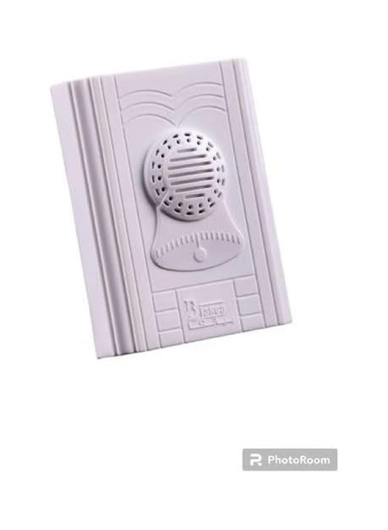 جرس باب شقة - موصل بسلك كهربي - بنغمات عصفوره - تصميم راقي - لون أبيض - Image 2