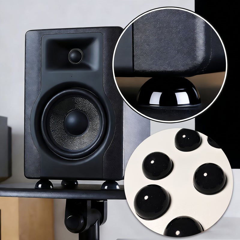 25 Pieces Clear Silicone Half Circle Self Adhesive Bumper Pads For Speaker Lamp Cabinet Door Drawer Wall Non Slip Protective Cushion - Image 1
