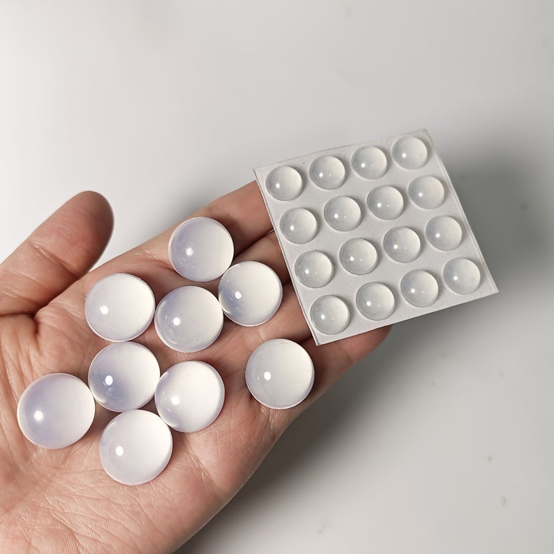 25 Pieces Clear Silicone Half Circle Self Adhesive Bumper Pads For Speaker Lamp Cabinet Door Drawer Wall Non Slip Protective Cushion - Image 4