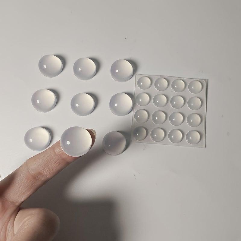 25 Pieces Clear Silicone Half Circle Self Adhesive Bumper Pads For Speaker Lamp Cabinet Door Drawer Wall Non Slip Protective Cushion - Image 5