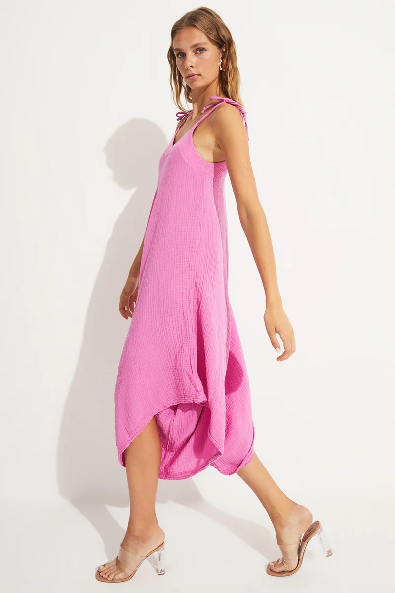 JUNE Women's Casual Pattern Straps Tie Detail Shorts Jumpsuit