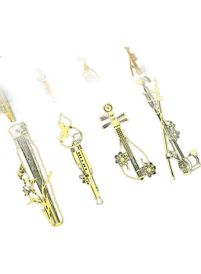 Jiaranheng Jiaran Heng Musical Instrument Bookmark Gift Box, Copper Bookmark, Chinese Style Gift, Teacher'S Day Graduation Gift, Gift For Male And Female Teachers, Gift For Classmates, Daily Gift, Thank-Teacher Banquet Souvenir, Memento - Image 2
